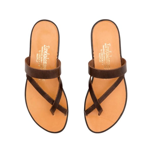 Athens traditional sandals brown a