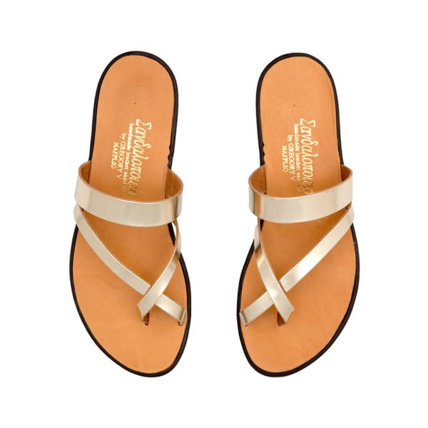 Athens traditional sandals gold a