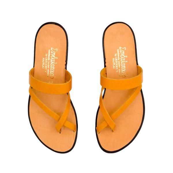 Athens traditional sandals yellow a