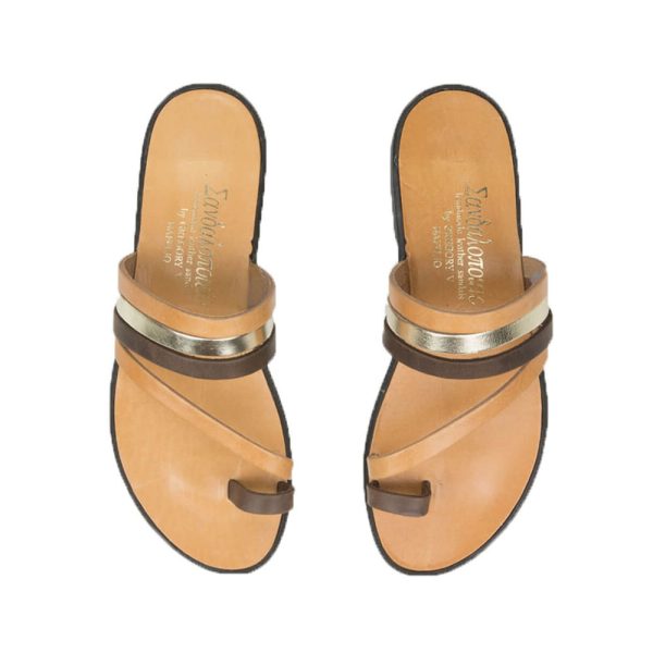 Crete traditional sandals gold a