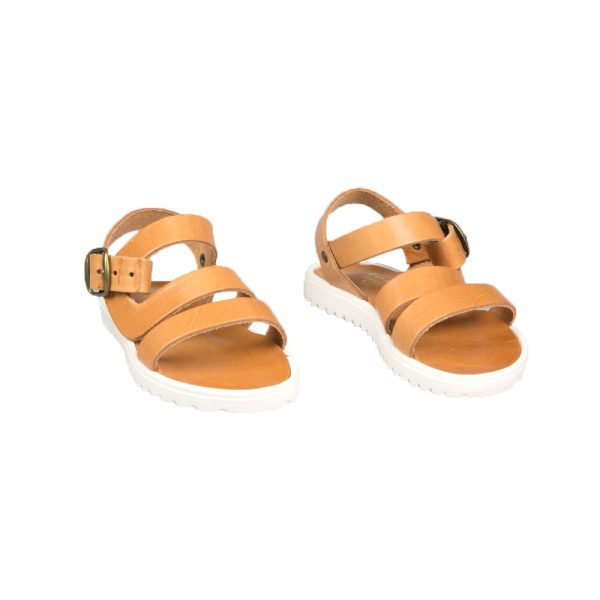 Kids handmade sandals in natural leather main pic