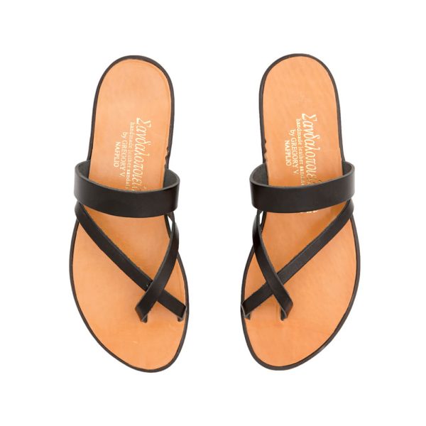 a Athens traditional sandals black a