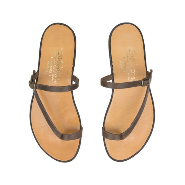 Paros traditional sandals brown a
