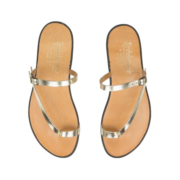 Paros traditional sandals gold a