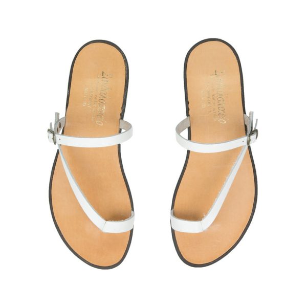 Paros traditional sandals white a