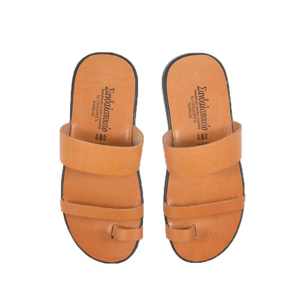 Spetses mens sandals in natural leather