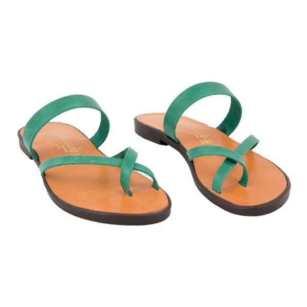 Athens traditional sandals green a