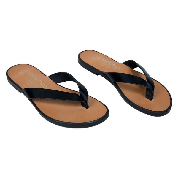 Flip flop traditional sandals black a