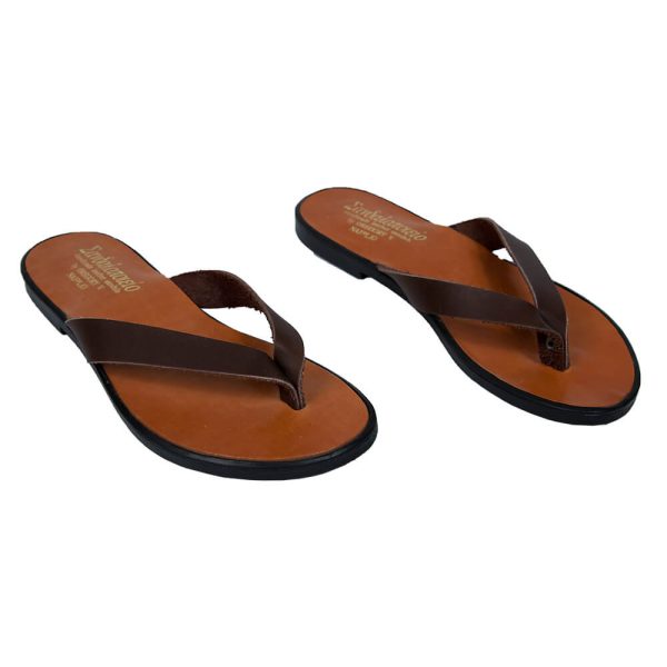 Flip flop traditional sandals brown a