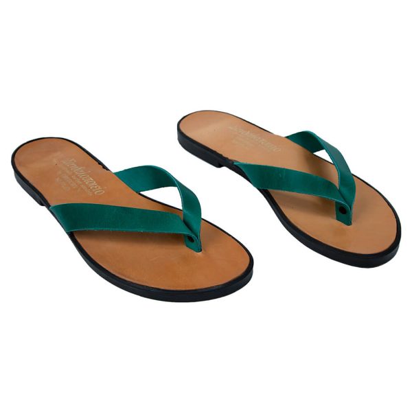 Flip flop traditional sandals green a
