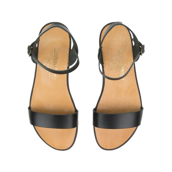 Sifnos traditional sandals black a