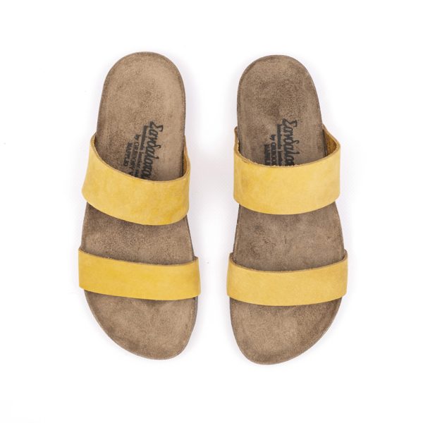 Santorini anatomic sandals yellow leather euros
